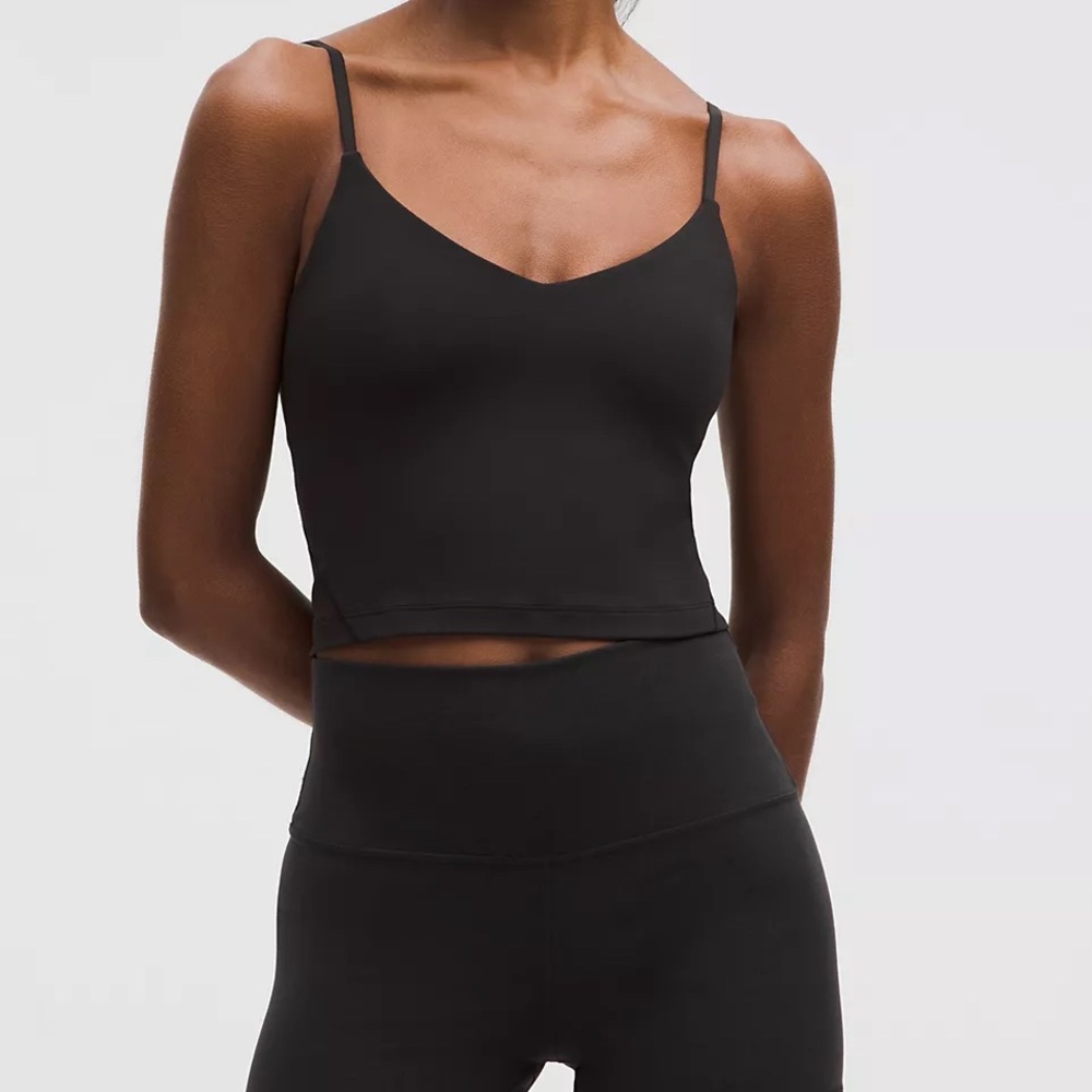 Lululemon Black Spaghetti Strap Crop Top